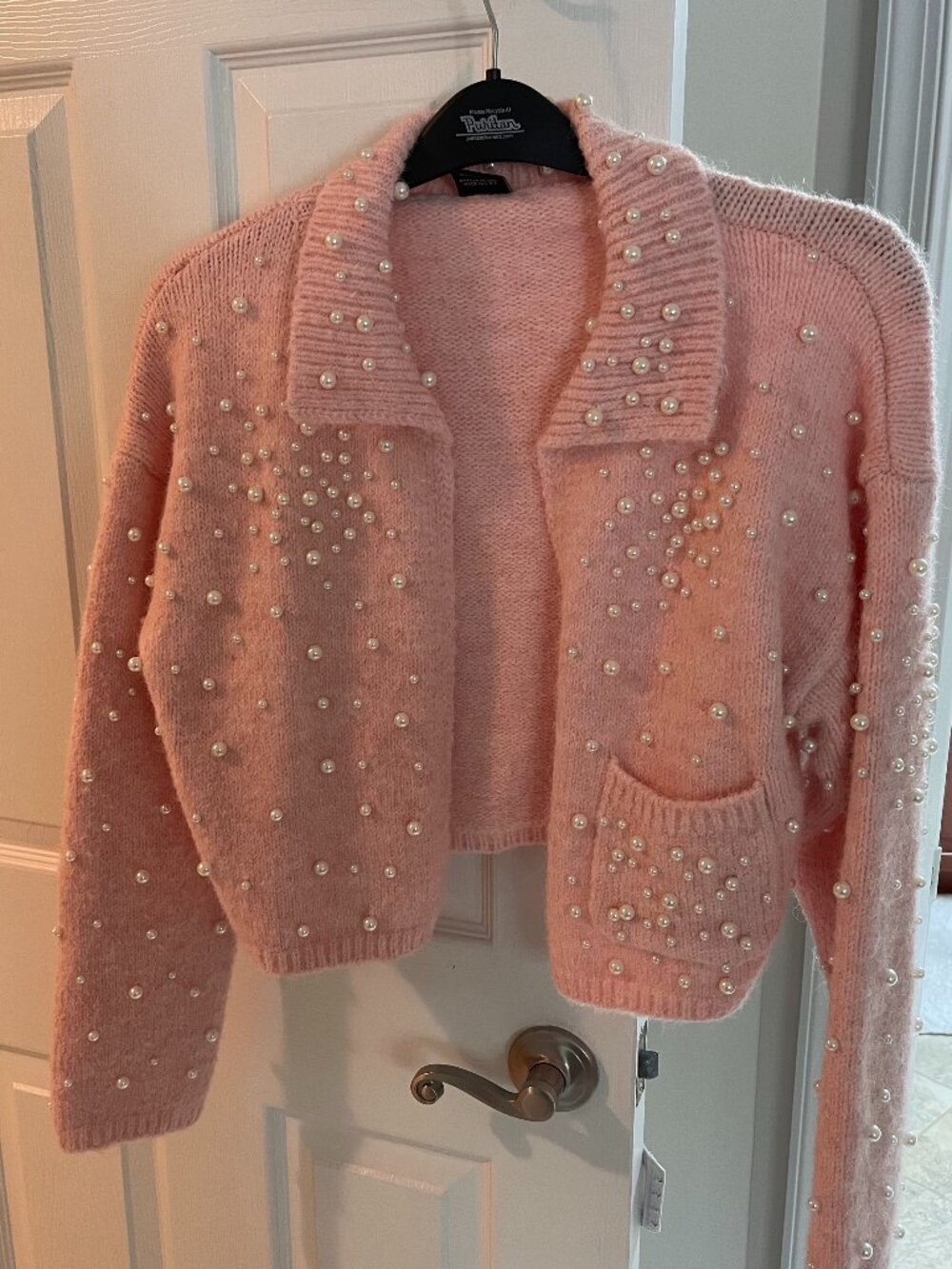 Pink Beaded Sweater